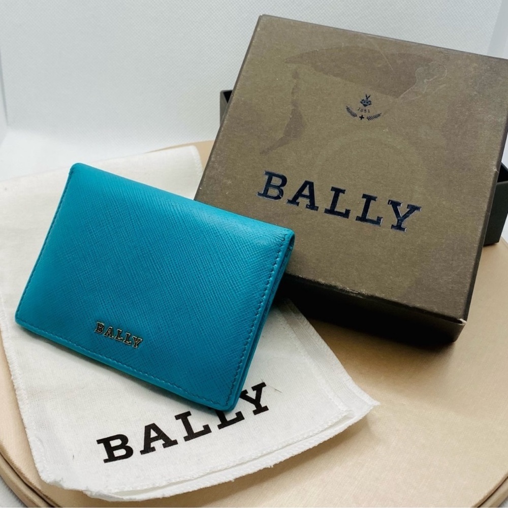 Bally Blue Calf Leather Bifold Slim. Last chance buy!